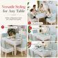 ✨ Modern Minimalist Dining Tablecloth & Chair Cover Set – Thick Quilted Padding, Nordic Swan Embroidery & Diamond Quilting – Elegant Protection for Daily Dining 🪑🦢