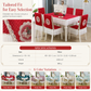 ✨ Modern Minimalist Dining Tablecloth & Chair Cover Set – Thick Quilted Padding, Nordic Swan Embroidery & Diamond Quilting – Elegant Protection for Daily Dining 🪑🦢