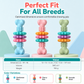 🦴 Durable Dog Chew Toy: Rotating Rings, Multi-Texture, TPR, for All Breeds, Indoor & Outdoor