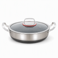 💥 Thickened Stainless Steel Nonstick Stir Fry Pan with Lid – Flat Bottom Cooking Wok with Dual Handles, Tri-Ply Thermal Core, Laser-Etched Scratch-Resistant Surface & Even Heat Distribution 🍳