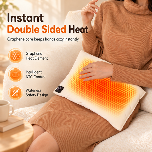 Portable Rechargeable Graphene Hand Warmer | Waterless Explosion Proof Plush Handheld Heating Bag♨️💦