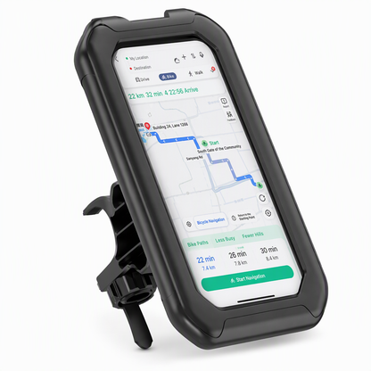 ⏰Waterproof Motorcycle and Bicycle Phone Holder with Touch Screen and 360 Degree Rotation