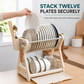 📢📢40% OFF !! ⏰ Multi-Layer Steel Dish Drying Rack – Vertical Storage, Drip Tray, Tool-Free Install ✨