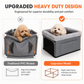 🐶 Heavy-duty metal frame, waterproof Oxford fabric, safety leash – protects your dog & seats. 🛡️