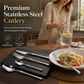 🥂304 Stainless Steel Cutlery Set – Elegant Slim-Design Knives, Forks & Spoons
