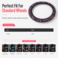 ✨🚗Universal 38cm Ringless Silk Steering Wheel Cover Printed Breathable Car Wheel Protector for All Seasons