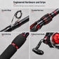 4-Piece Fiberglass Sea Fishing Rod Long Distance Casting Lure Rod