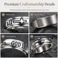 📢📢40% OFF !! ⏰Silver Titanium Steel Spinner Ring with God Is Within Her She Will Not Fall Engraving