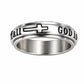 📢📢40% OFF !! ⏰Silver Titanium Steel Spinner Ring with God Is Within Her She Will Not Fall Engraving