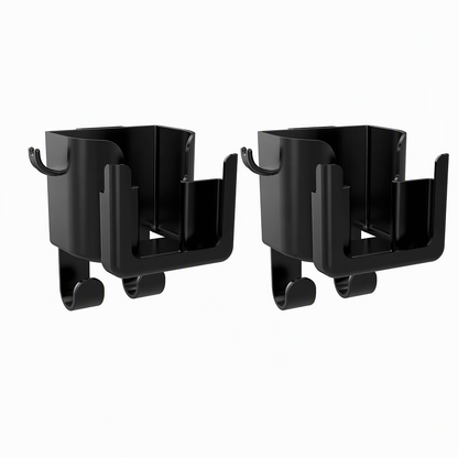 🚗🥤Headrest-Mounted Multi-Purpose Car Organizer | ABS Dual Hooks with Cup Holder🪝